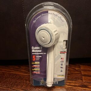 Interbath Classic II Massage Handshower Set - White